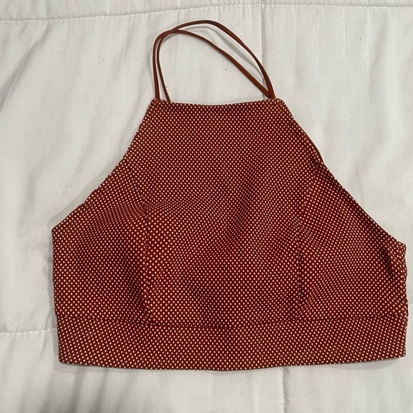 Urban Outfitters Tops - Urban Outfitters Women Red/Orange Polka Dot Halter Top